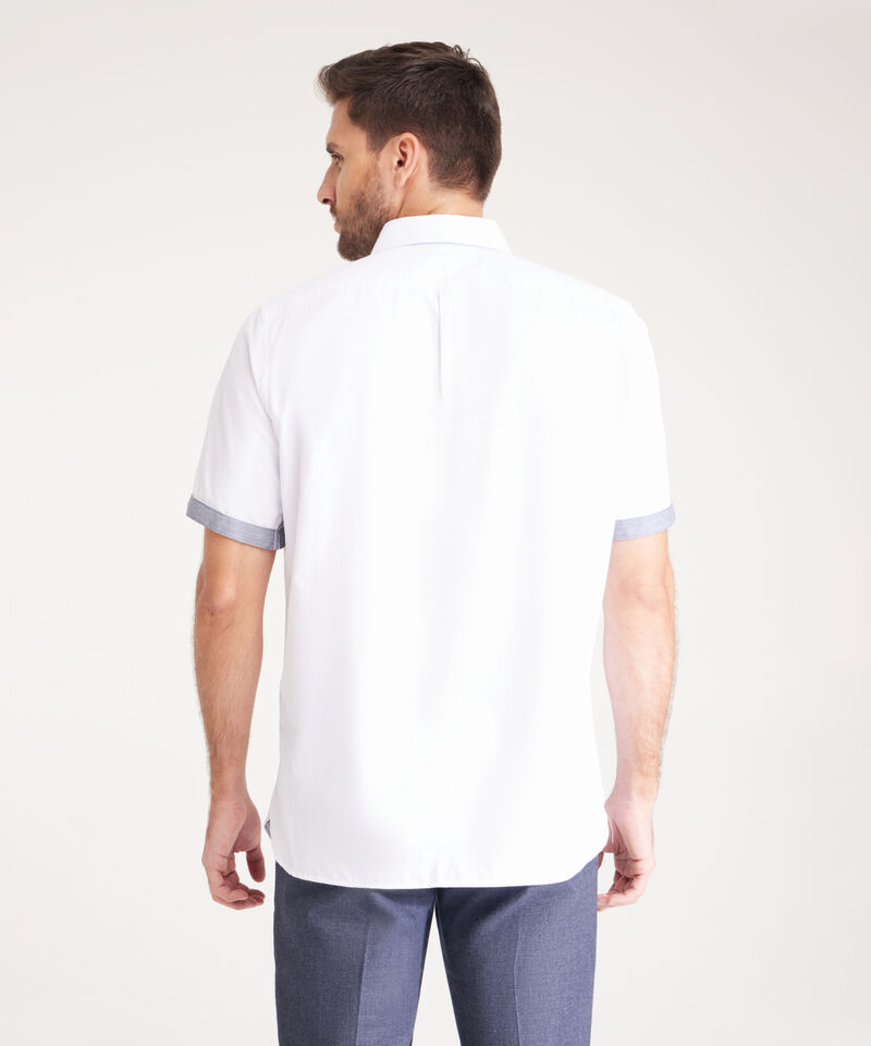 Camisa Manga Corta Pu&ntilde;o En Contraste