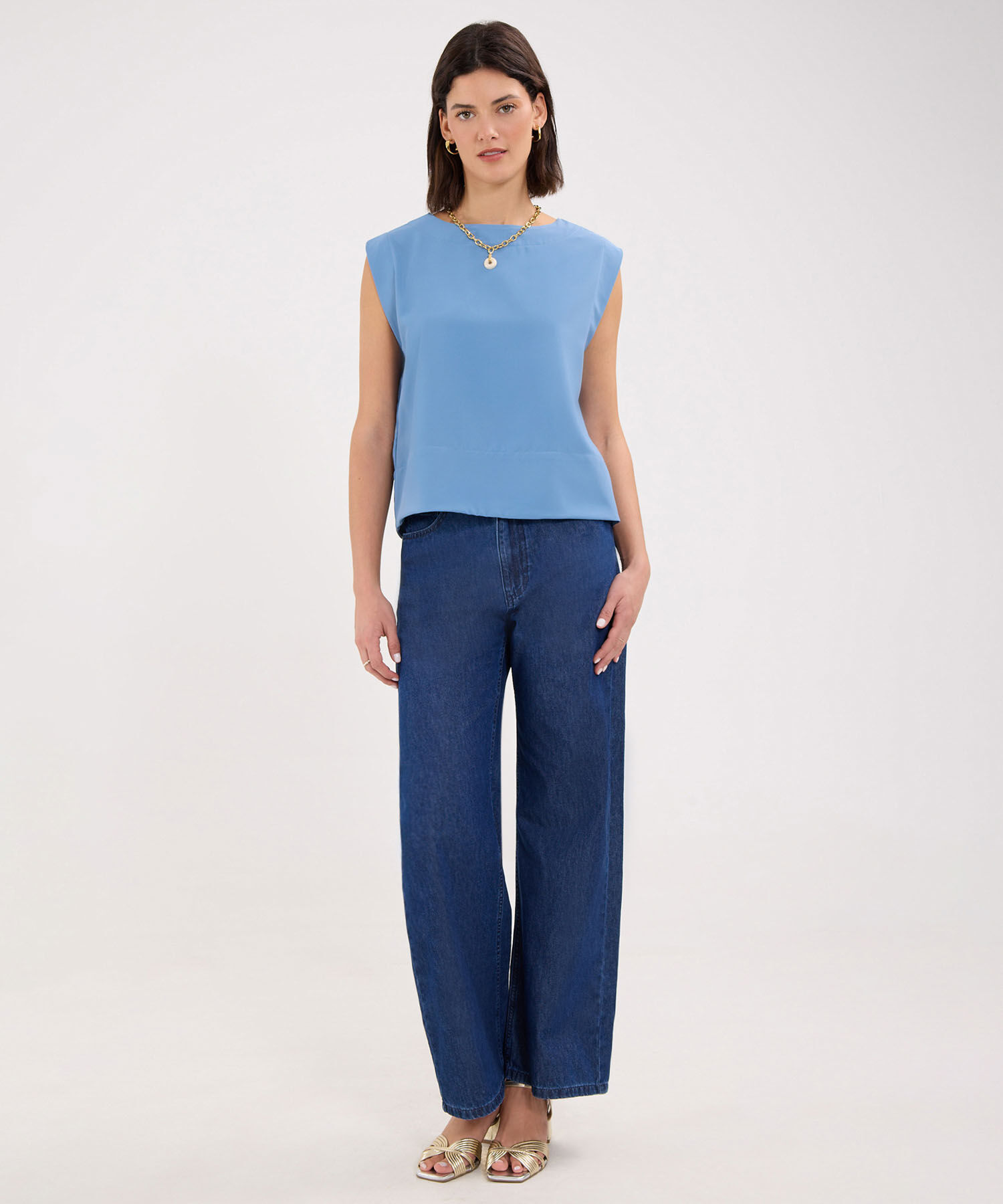 Blusa Escote Redondo