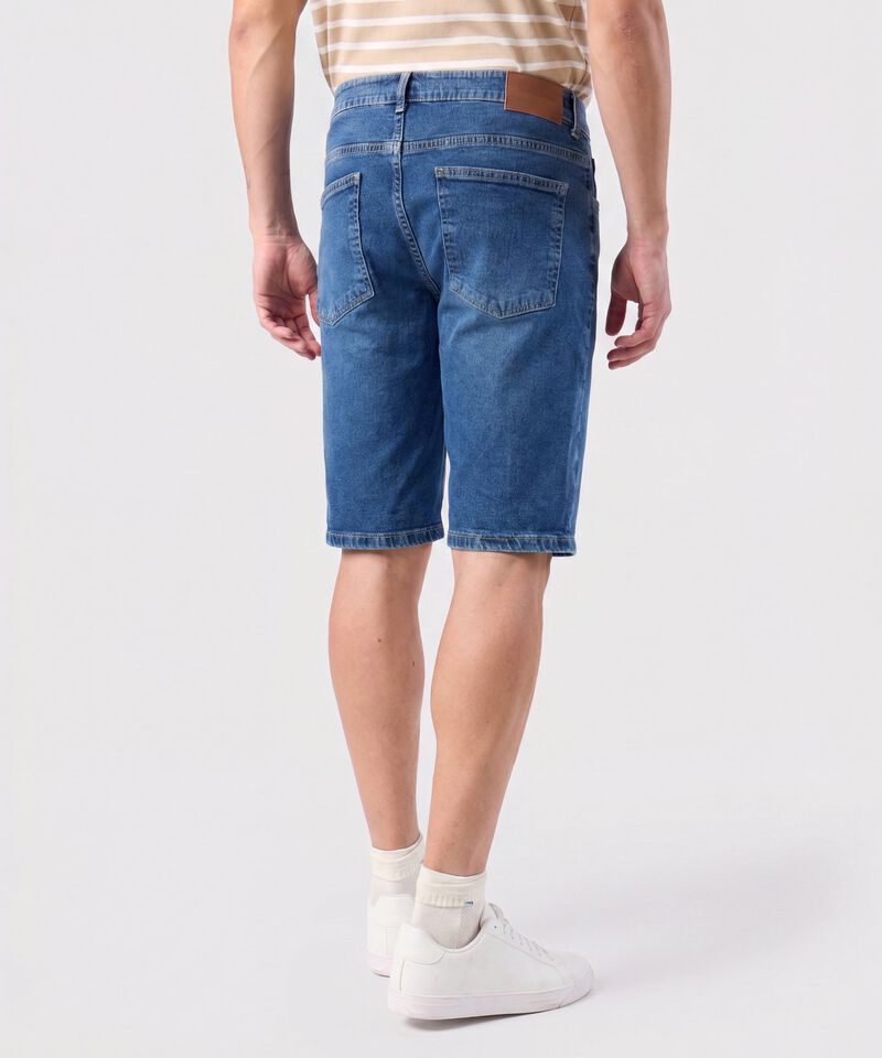 Bermuda Denim De Cinco Bolsillos Para Hombre