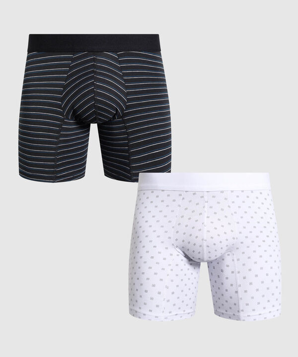 Set X2 B&oacute;xers Medios Estampados Para Hombre image number null