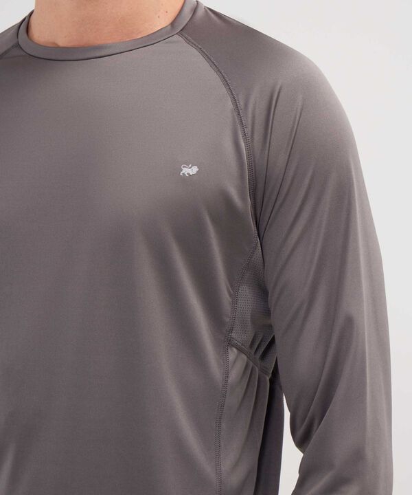 Camiseta Para Hombre De Diseño Deportivo, Cuello Redondo, Manga Larga
