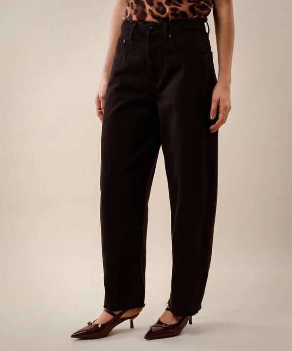Jean Barrel Fit Tiro Alto Para Mujer image number null