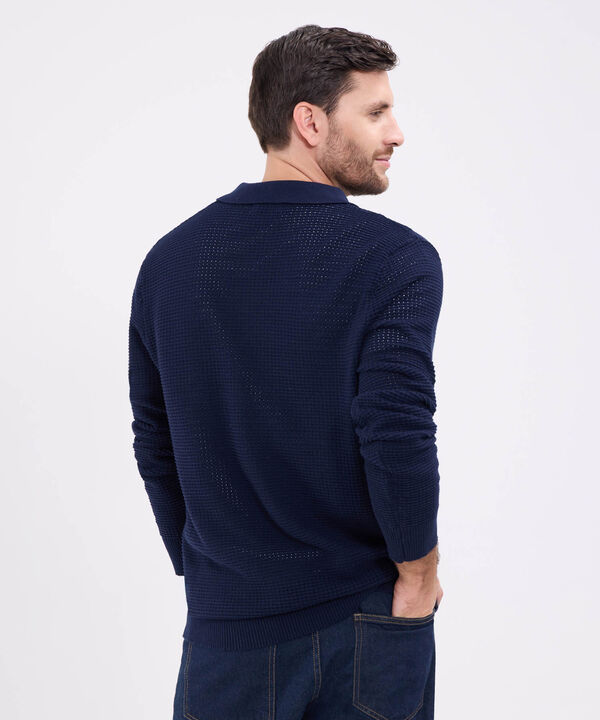 Saco Unicolor Tipo Polo Para Hombre