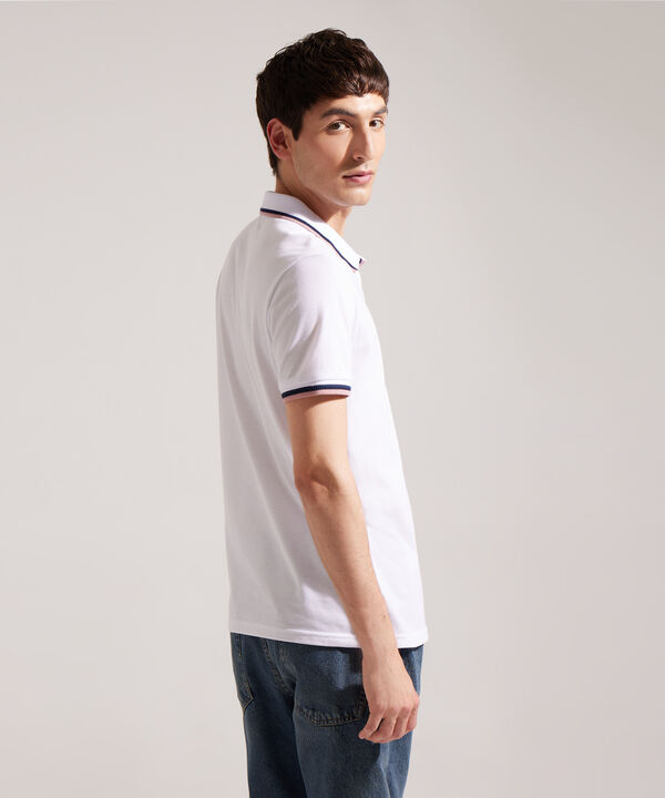 Polo Unicolor Con Pechera Abierta, Cuello, Ribete Y Puños Tejidos. Silueta Slim Fit. Campiello Linea Moda image number null