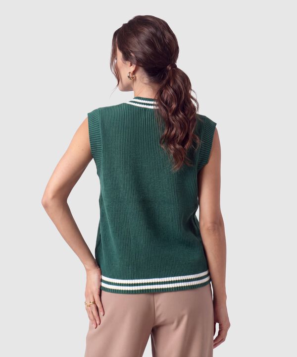 Chaleco Tejido De Punto Para Mujer