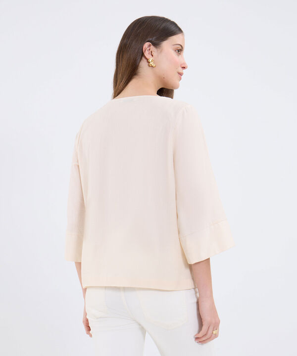 Blusa Manga ¾ Unicolor
