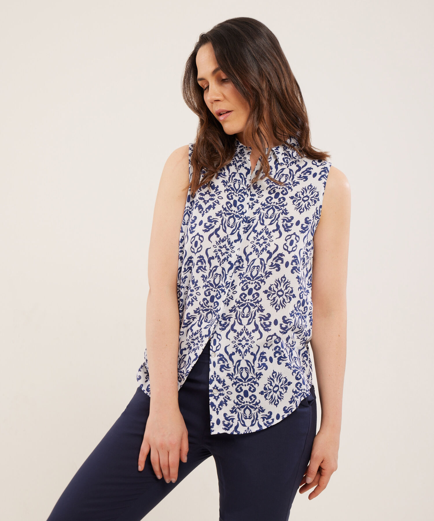 Camisa Manga Sisa Estampada