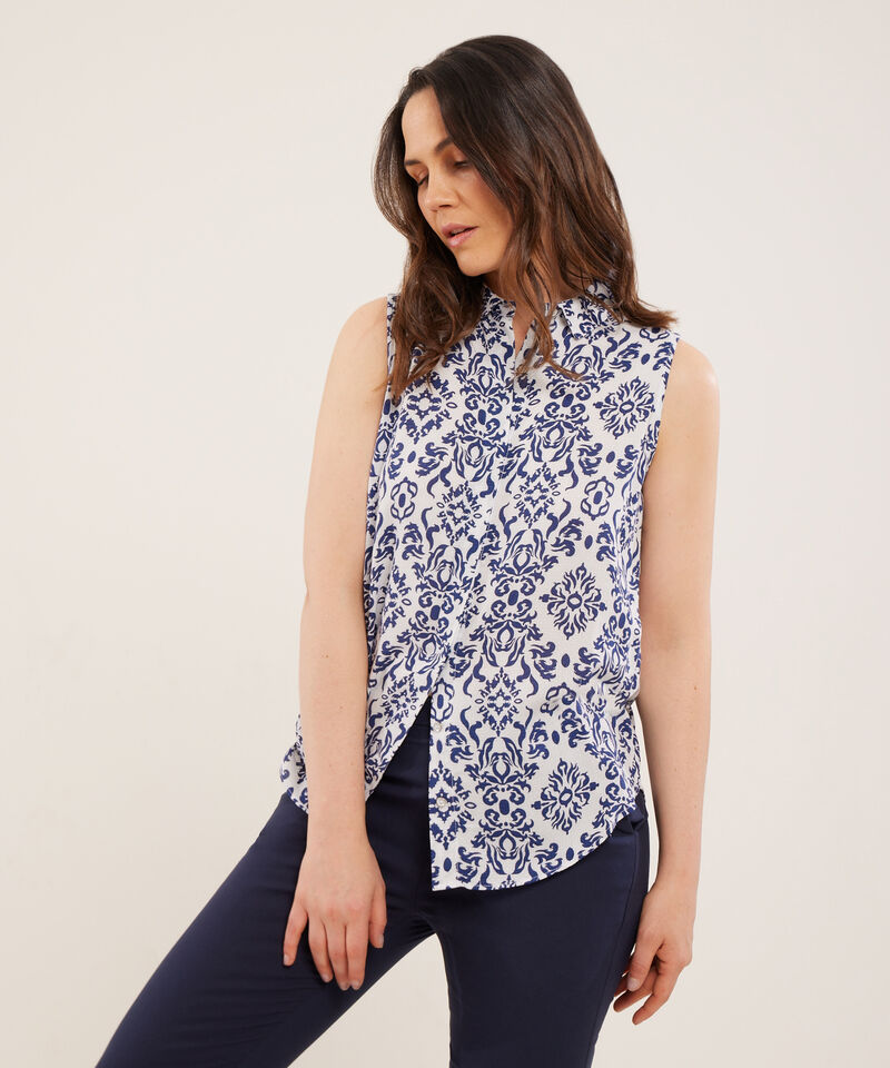 Camisa Manga Sisa Estampada