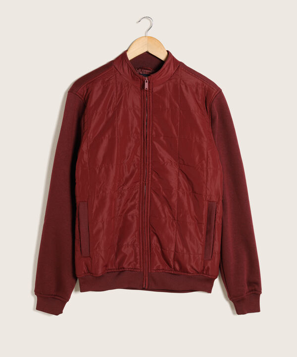 Chaqueta Acolchada De Punto Y Plano