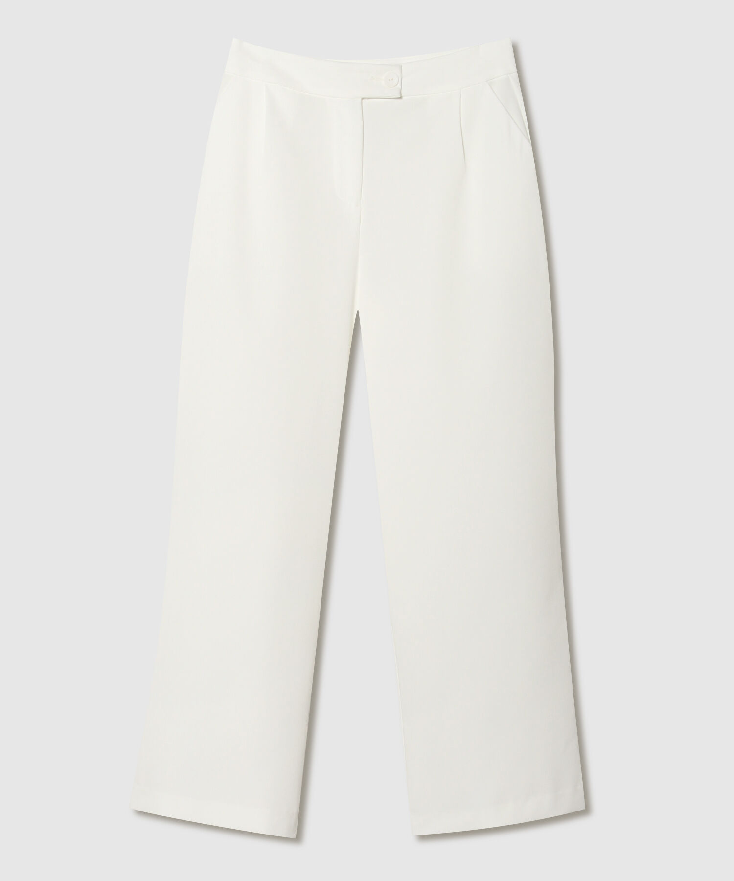 Pantalón Unicolor Con Prense En Frente