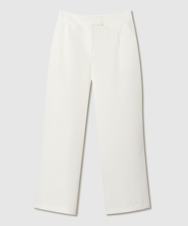 Pantalón Unicolor Con Prense En Frente