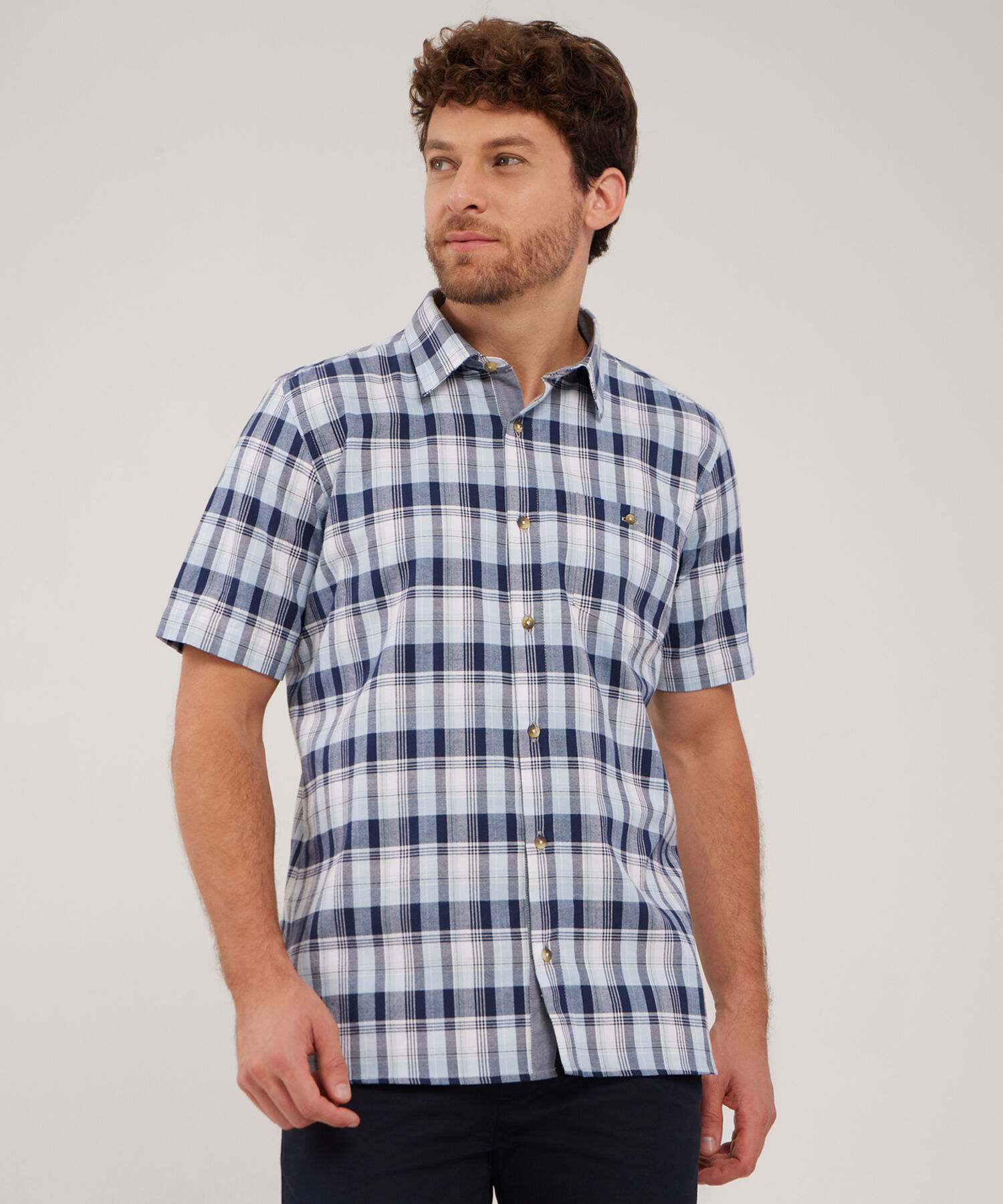 Camisa Manga Corta  Cuadros