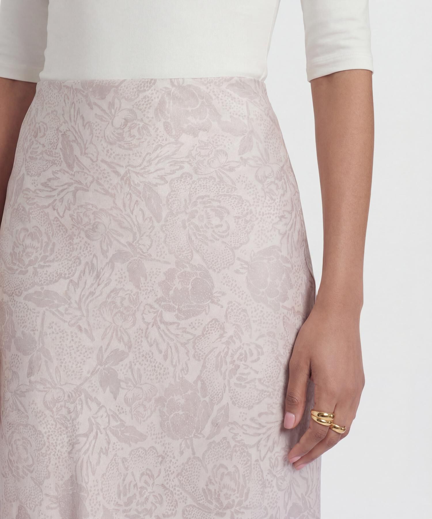 Falda Larga de Corte Evase para Mujer