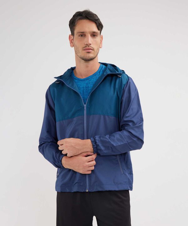 Chaqueta De Hombre Tipo Corta Vientos En Bloque De Color 