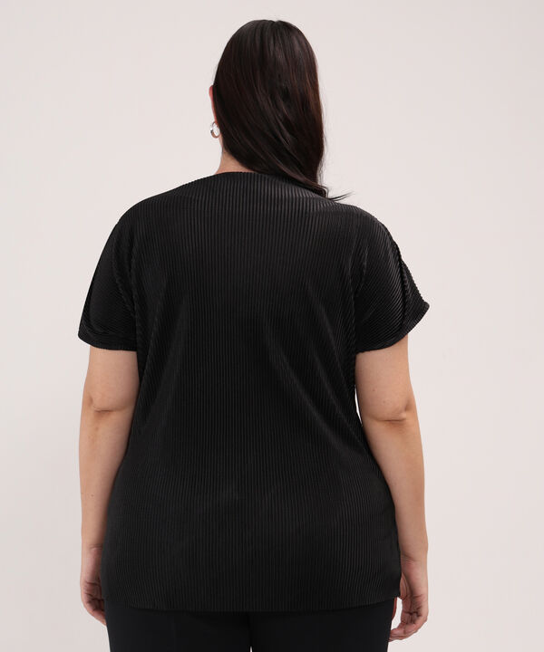 Camiseta Plisada Unicolor