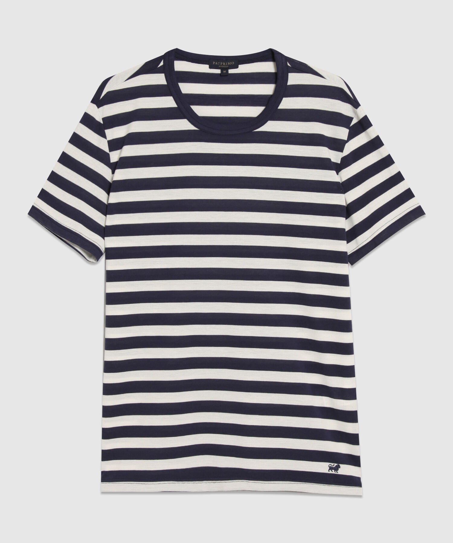Camiseta Manga Corta Cuello Redondo A Rayas