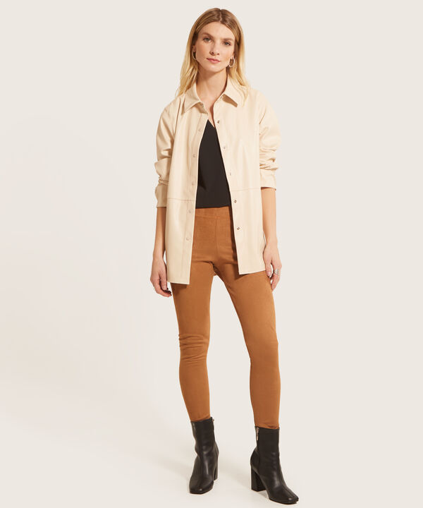 Leggings En Suede Tiro Alto image number null