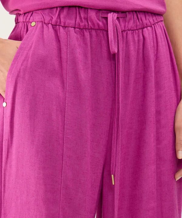 Pantalón Fluido en Efecto Lino