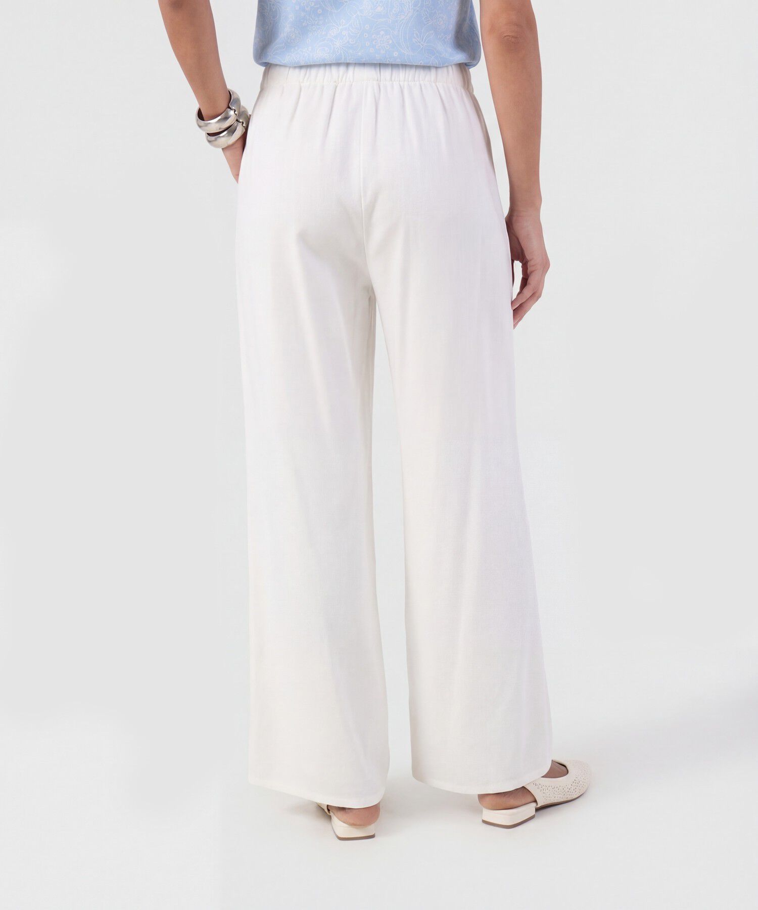 Pantal&oacute;n Fluido Con Cintura El&aacute;stica Para Mujer