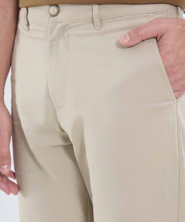 Pantalon Regular Para Hombre, Beige, hi-res image number null
