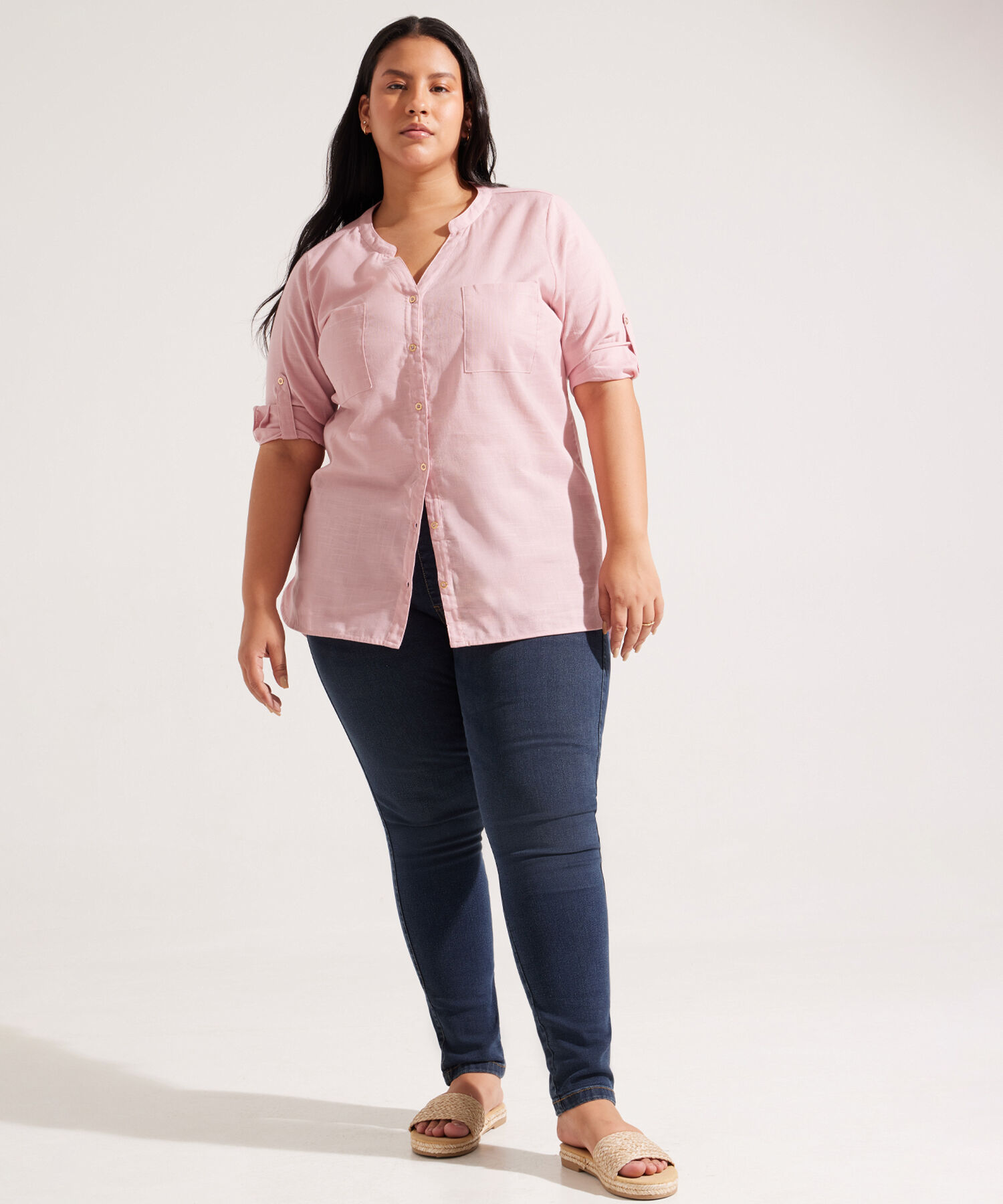 Blusa Manga ¾ con Cuello Neru