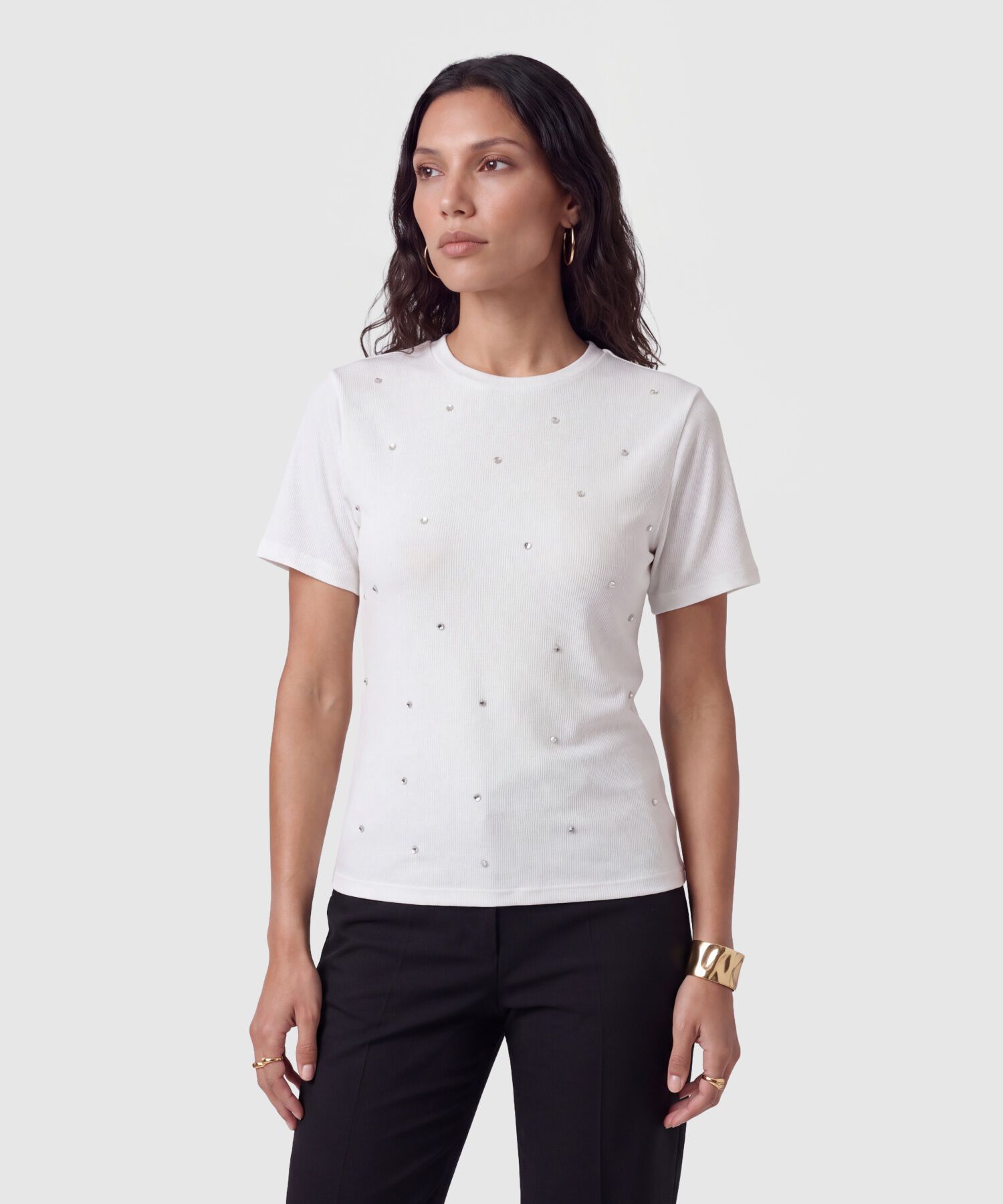 Camiseta Con Apliques Para Mujer