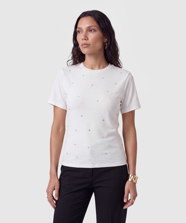 Camiseta Con Apliques Para Mujer