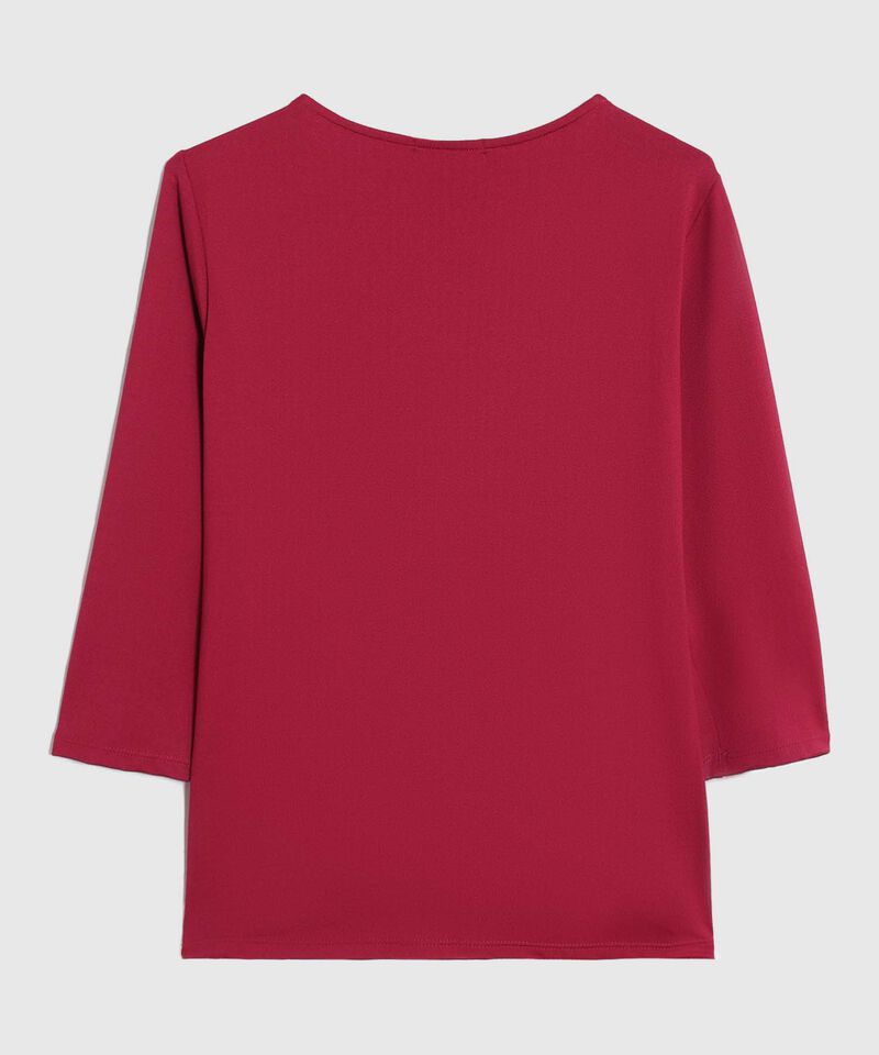Blusa Cruzada Manga Tres Cuartos Mujer