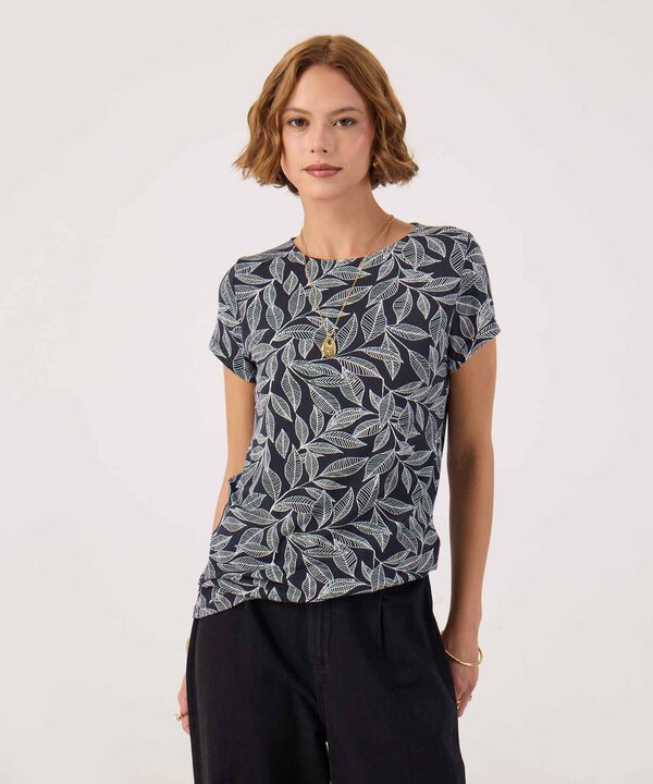 Camiseta Escote Redondo Negro image number null