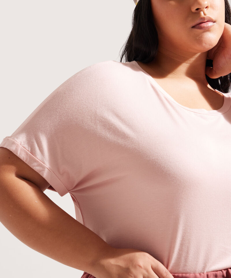 Camiseta Manga Corta con Cuello Redondo