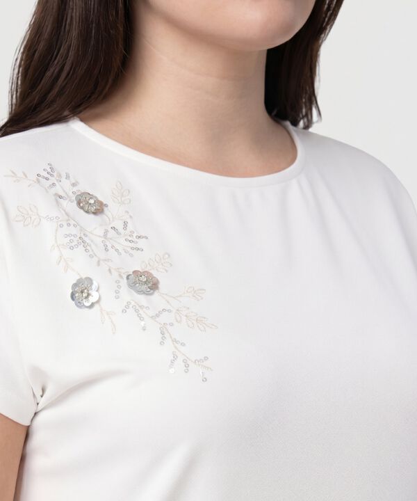Camiseta Manga Corta Estilo Minimalista Para Mujer Curvy