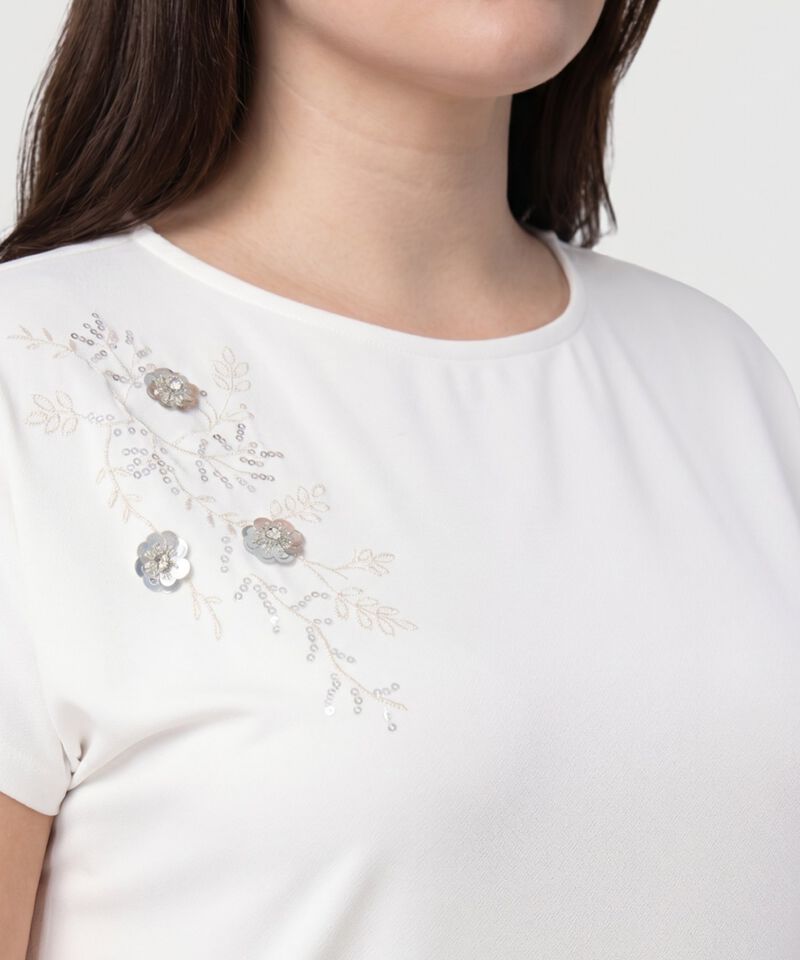 Camiseta Manga Corta Estilo Minimalista Para Mujer Curvy