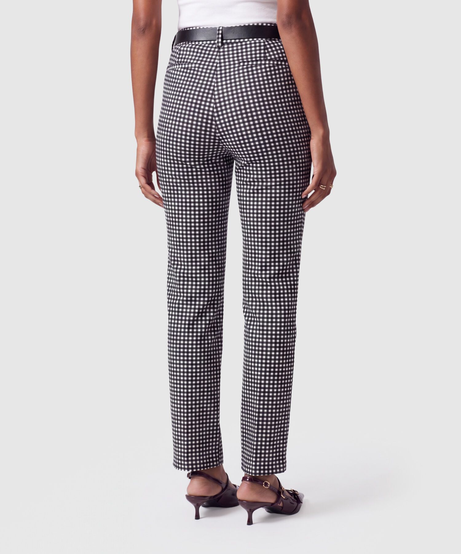 Pantal&oacute;n Chino Estampado Con Cintur&oacute;n Mujer
