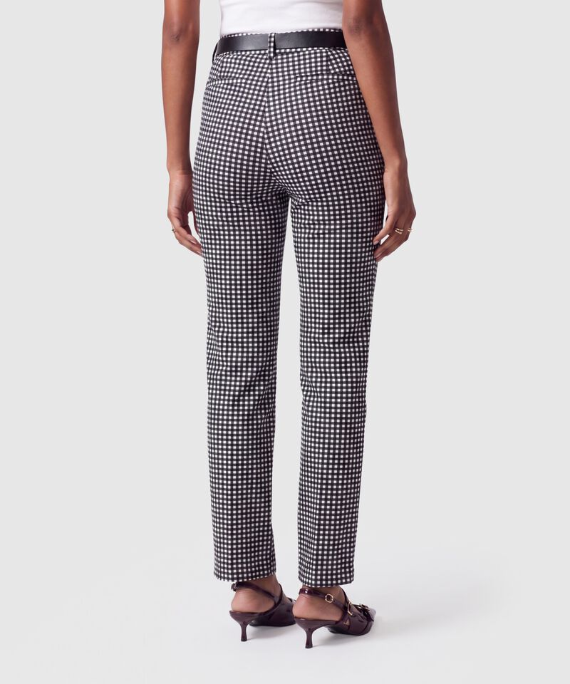 Pantal&oacute;n Chino Estampado Con Cintur&oacute;n Mujer