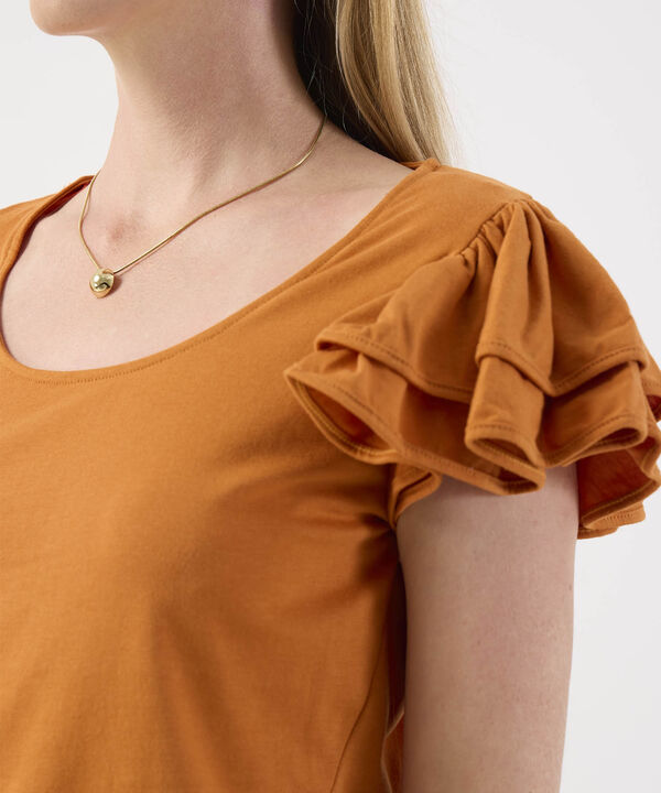 Blusa Para Mujer con Hombros con Volantes