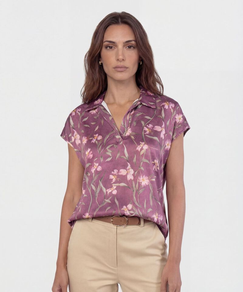 Blusa Manga Corta Estampada 