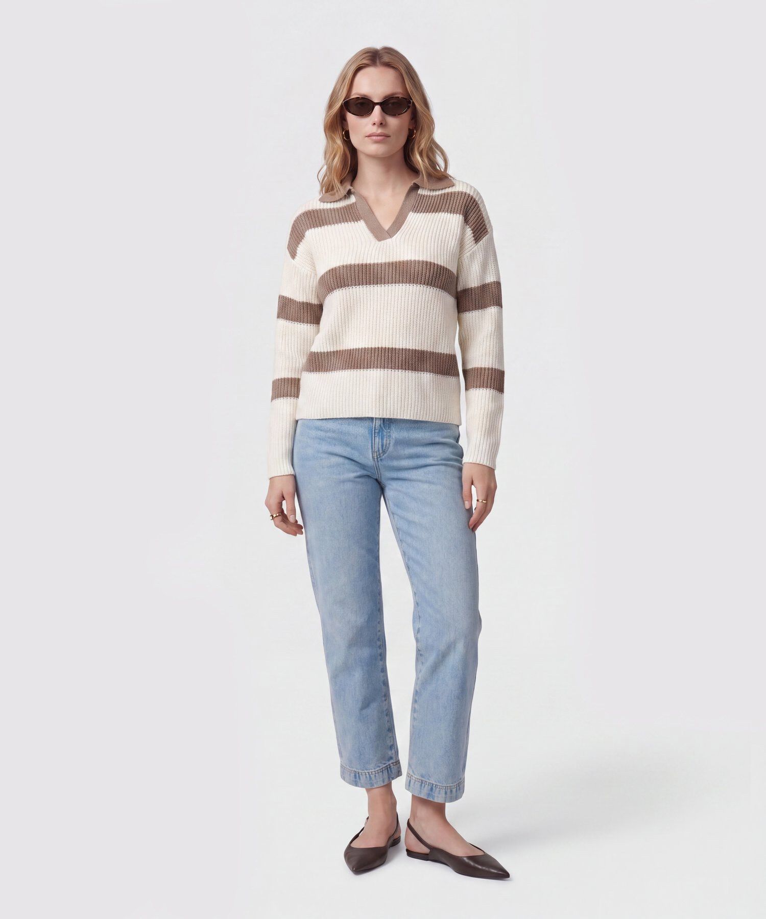 Saco Tejido Tipo Polo Para Mujer