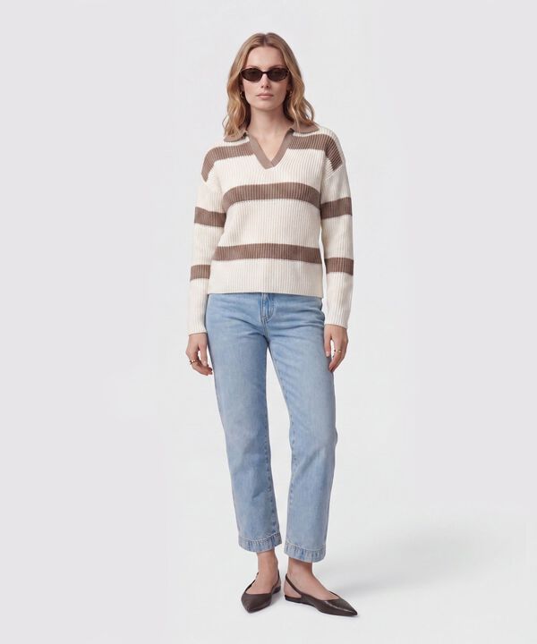 Saco Tejido Tipo Polo Para Mujer
