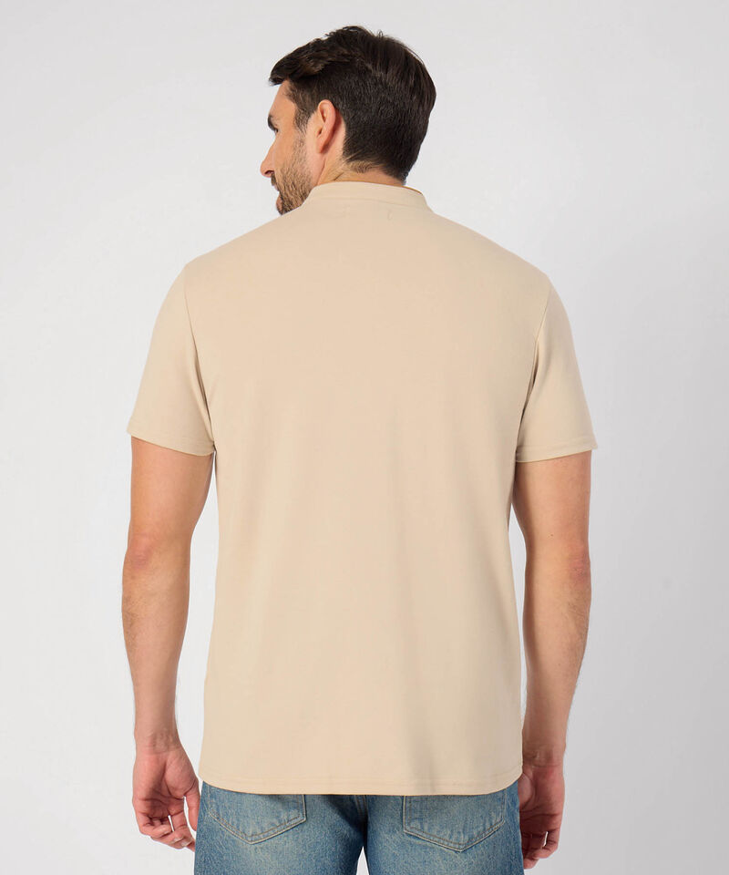 Polo Unicolor Cuello Mao 