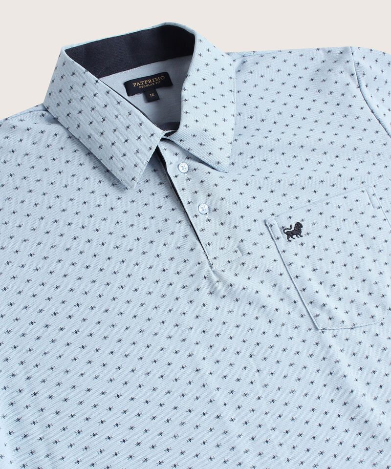 Polo Estampada Cuello Duro