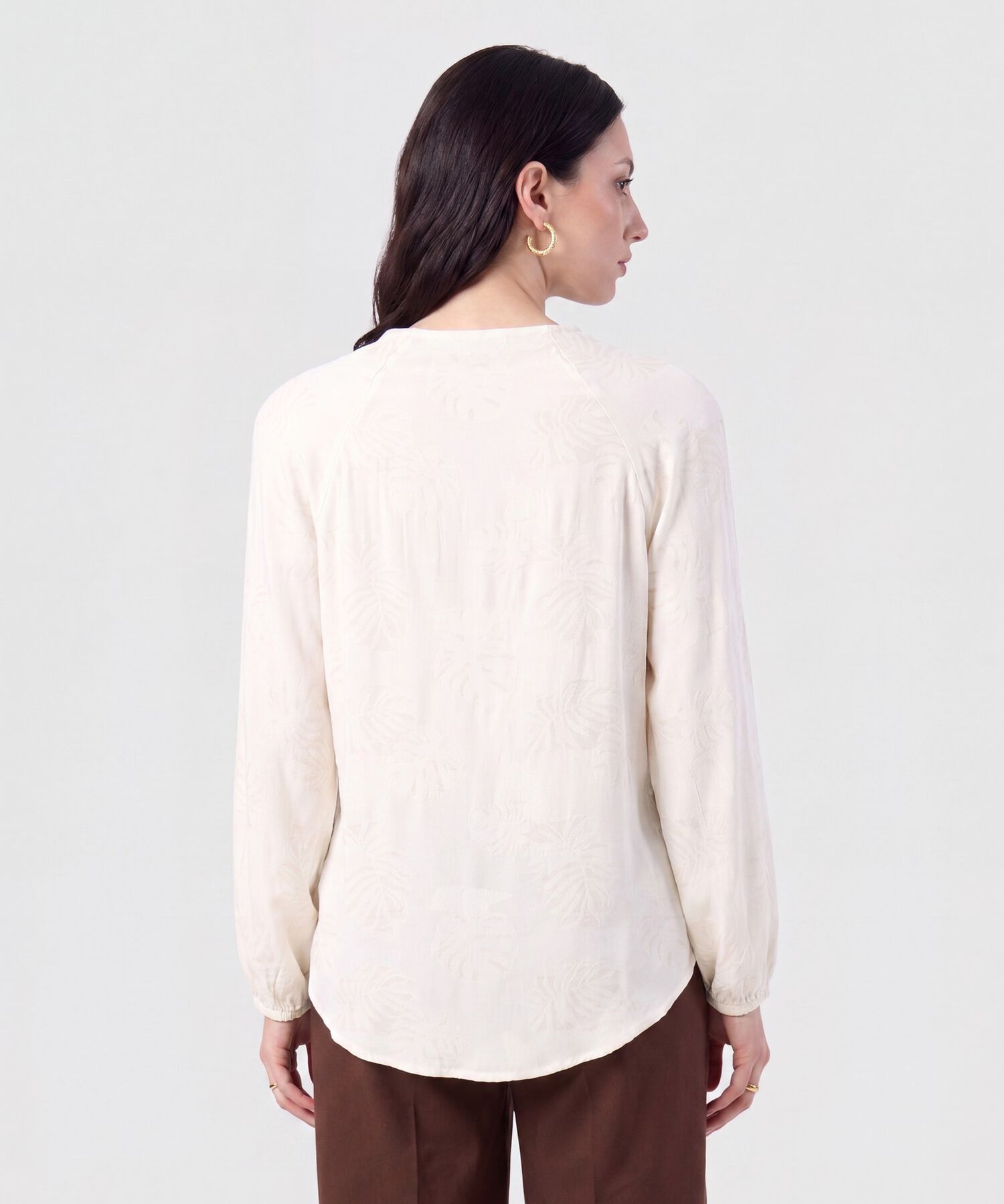 Blusa Botonadura y Escote en V para Mujer