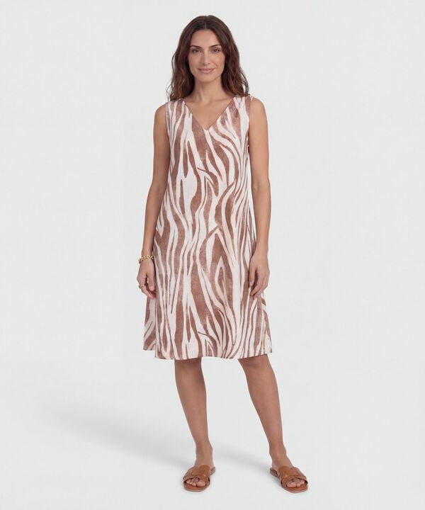 Vestido Corto Estampado Manga Sisa 