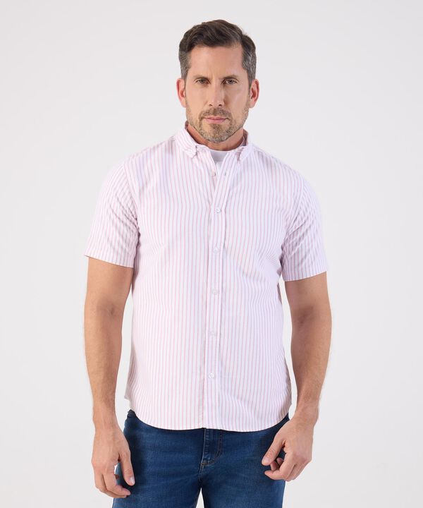 Camisa De Manga Corta De Rayas Para Hombre image number null