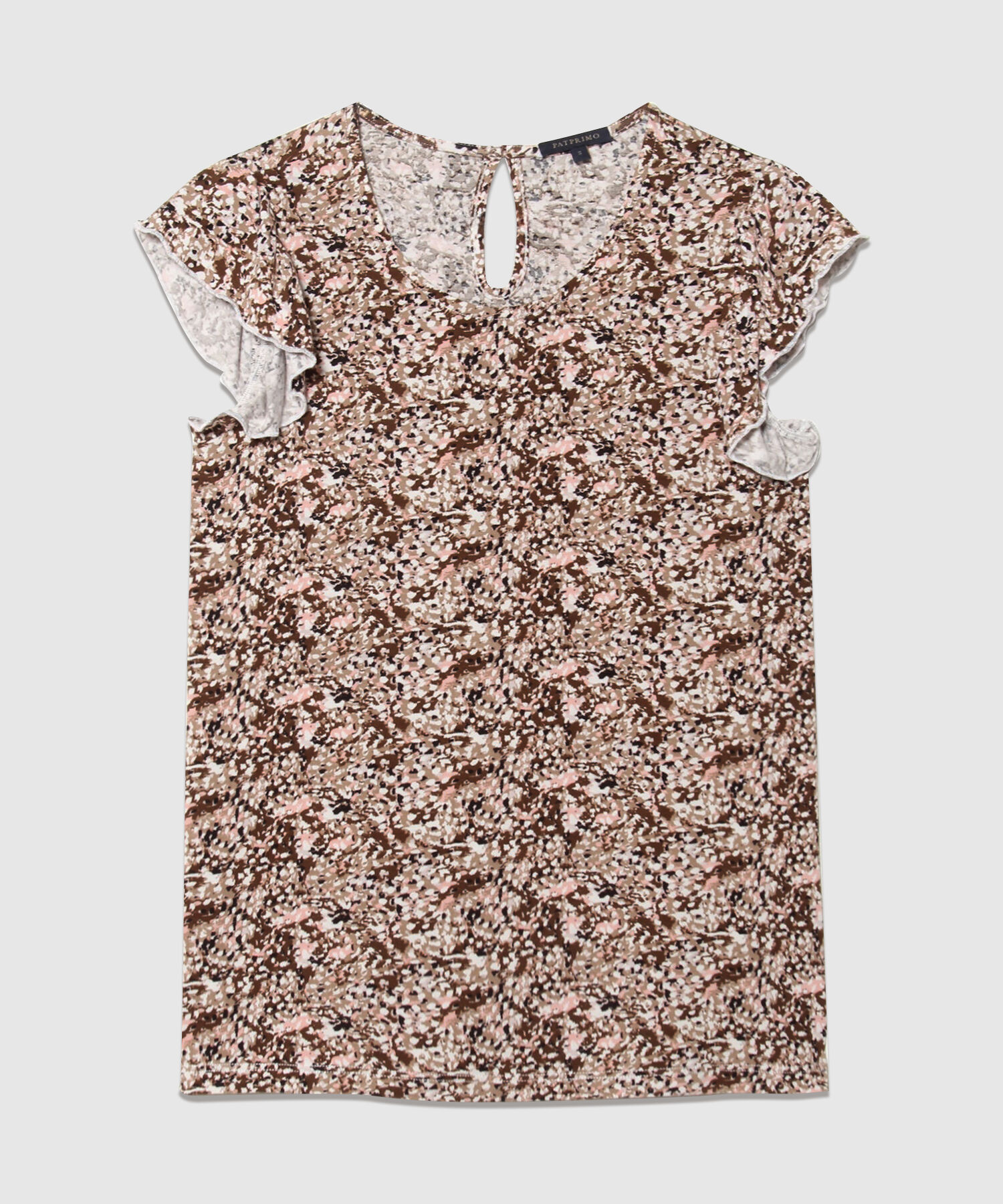 Camiseta Manga Sisa Estampada