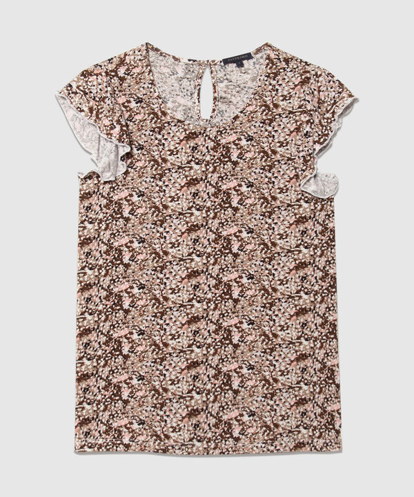 Camiseta Manga Sisa Estampada