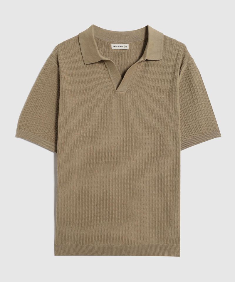 Polo Con Textura Unicolor 