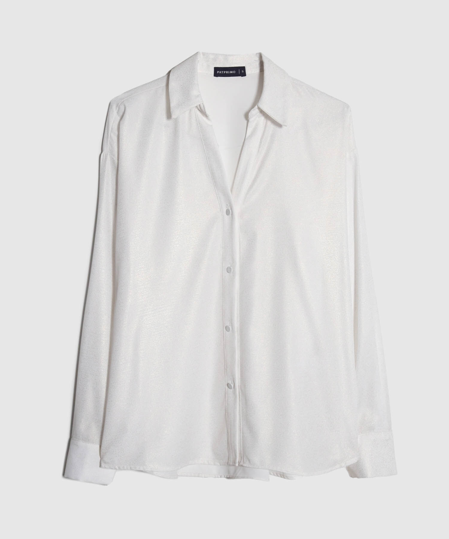 Camisa Unicolor Con Foil