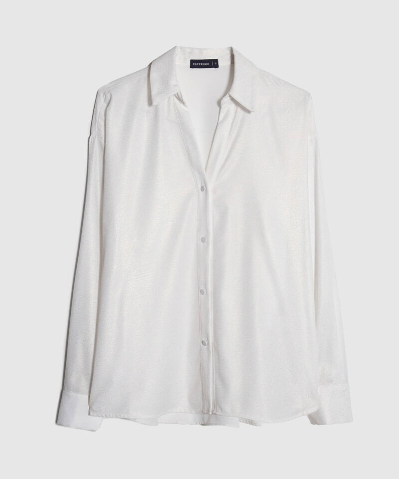 Camisa Unicolor Con Foil