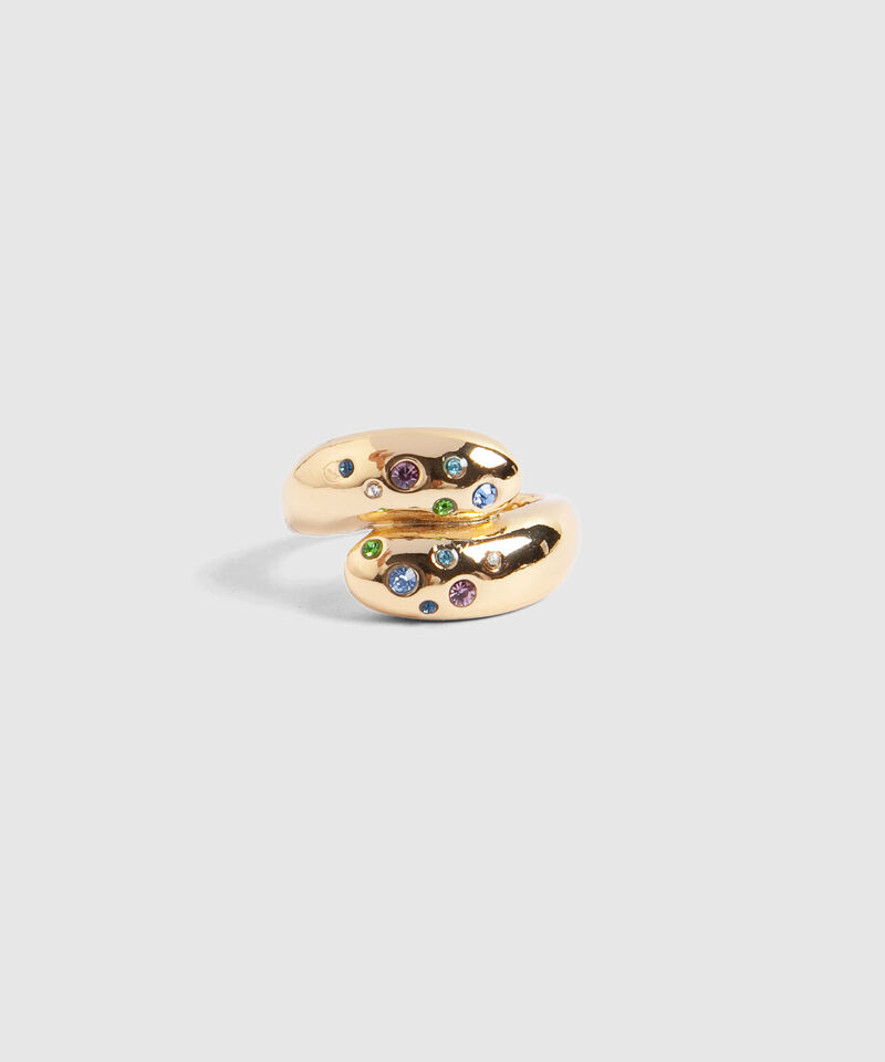 Anillo Dorado con Brillos