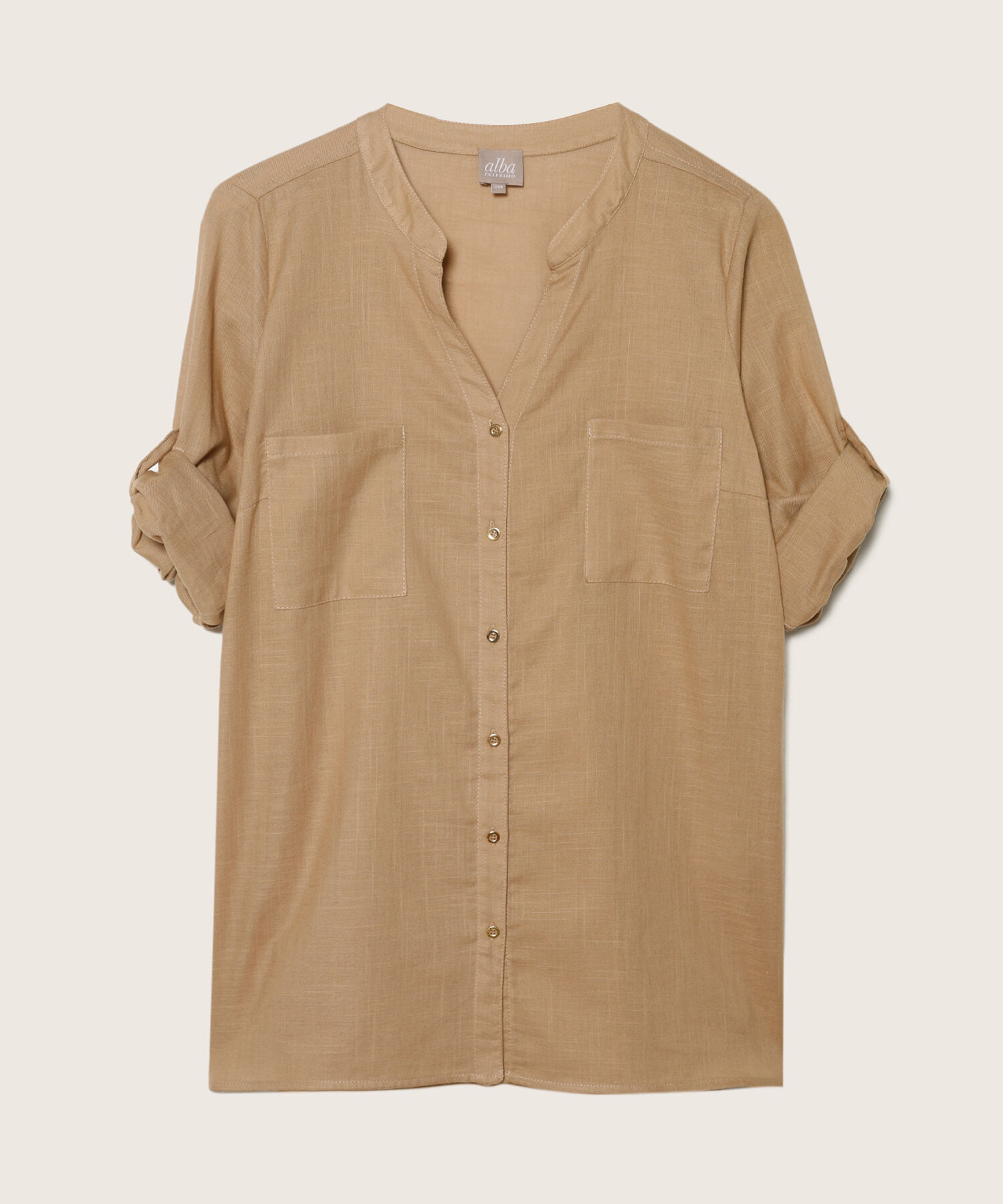 Blusa Manga 3/4 Cuello Neru Unicolor 